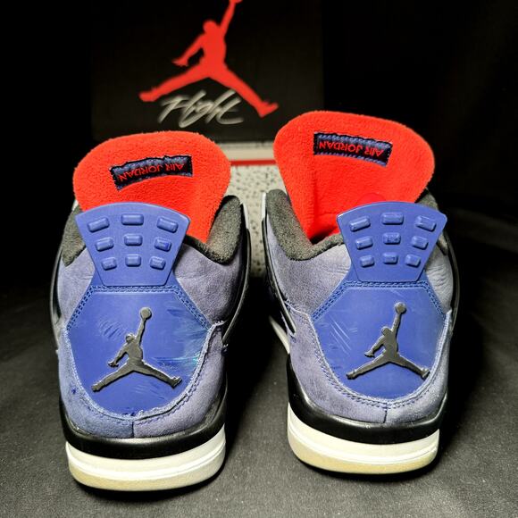 Size 10 - Nike Air Jordan 4 Retro Winter Loyal Blue 2019 Men's Shoes - Picture 5 of 8